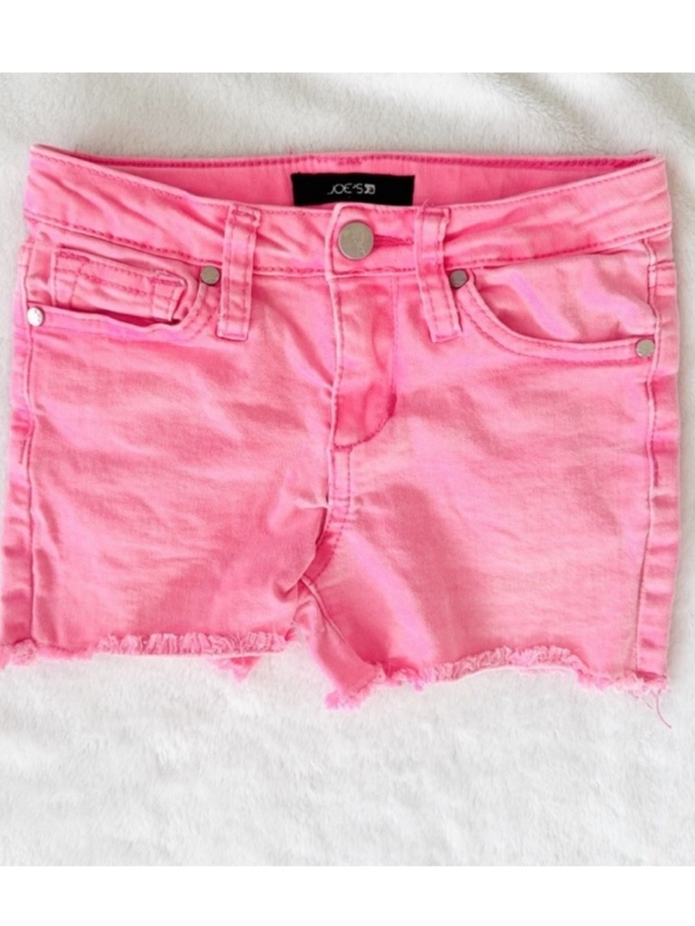 Joe's Jeans Girls Neon Pink distressed Denim Cutoff Shorts girls Size 4